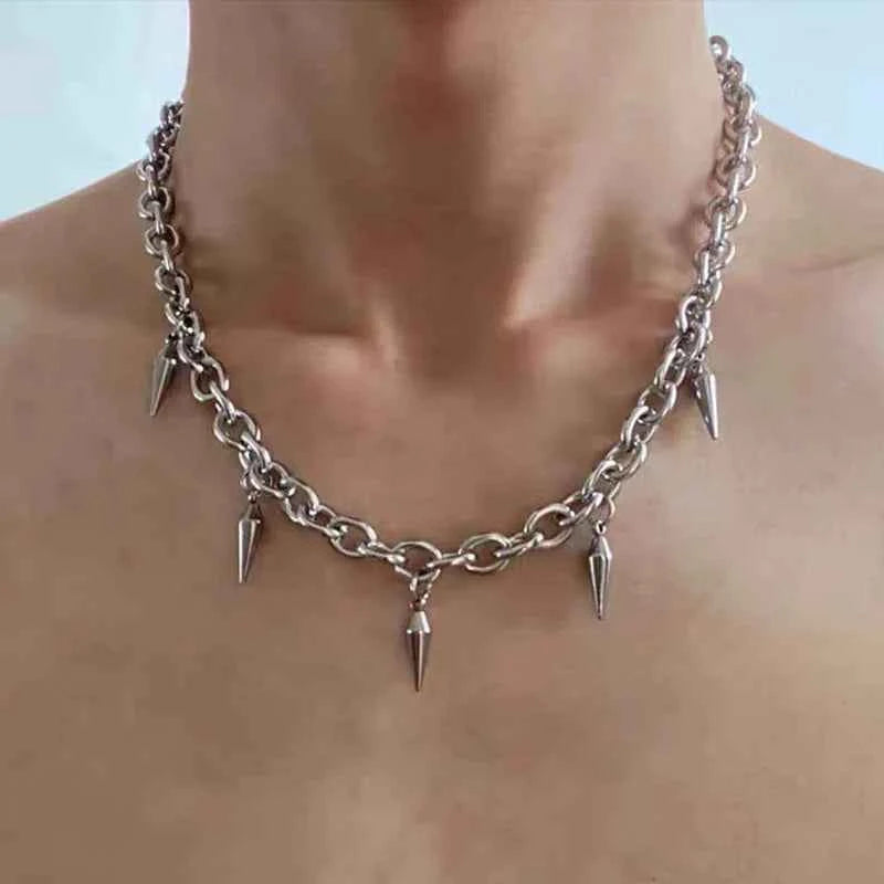 Point SA2 Steel Pendant Necklace