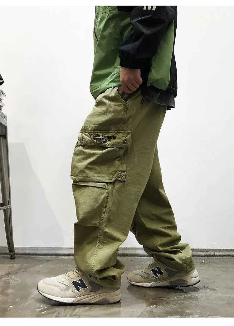Tactical Straight Leg Elastic Waist Pants