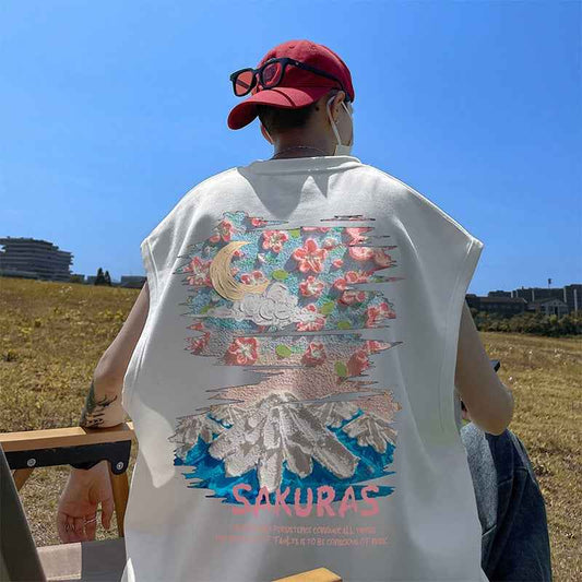 SAKURAS Colorful Scenery Painting T-Shirt