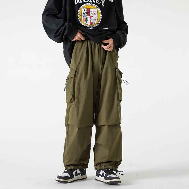 Straight Elastic Ankle Style Baggy Pants