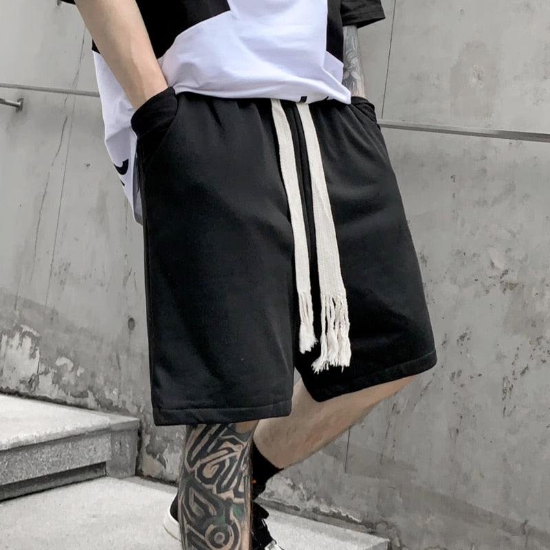 Casual Black Color Knee Length Shorts