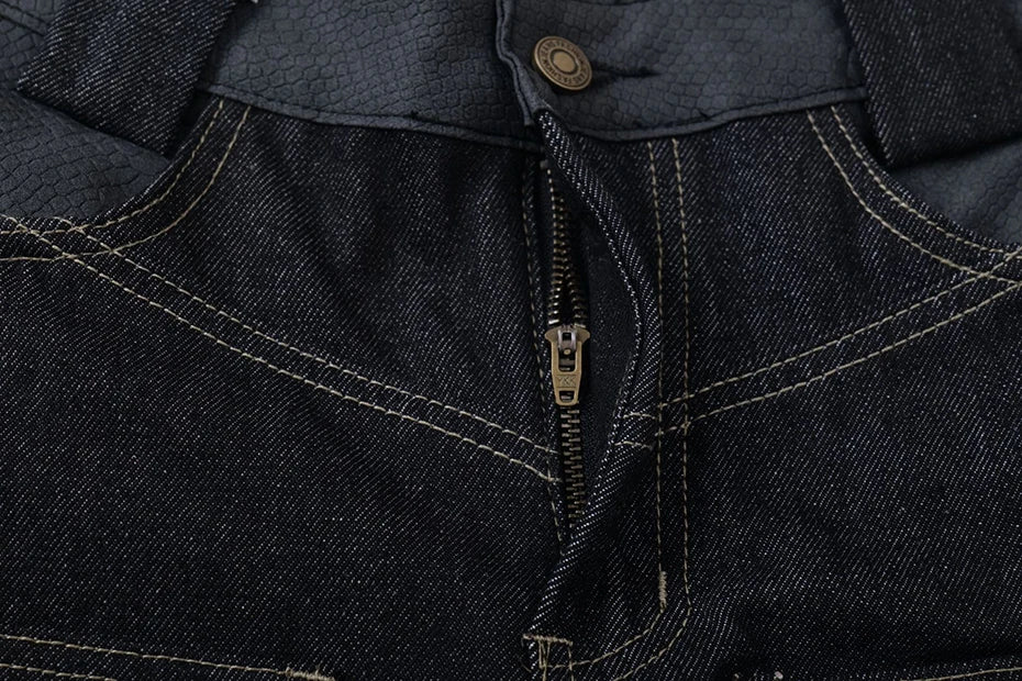Embroidery 'Arch' Baggy Jeans