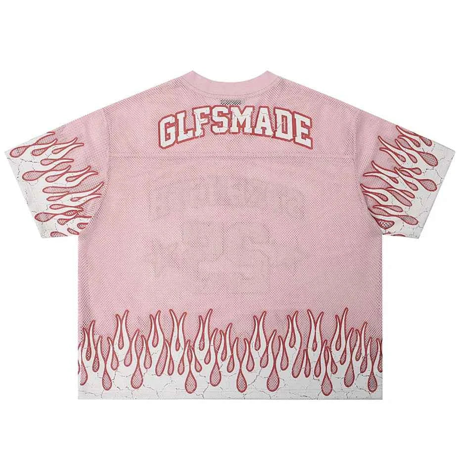 Oversized Mesh Streetwear T-shirts