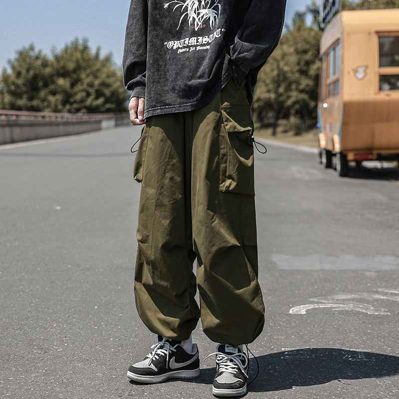 Straight Elastic Ankle Style Baggy Pants