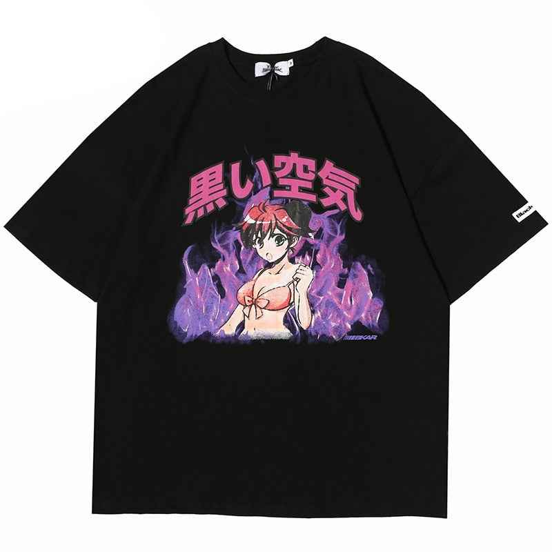 Japanese Anime Fire Girl T-Shirt