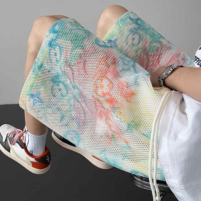 X-Color Tie-dye Mesh Shorts