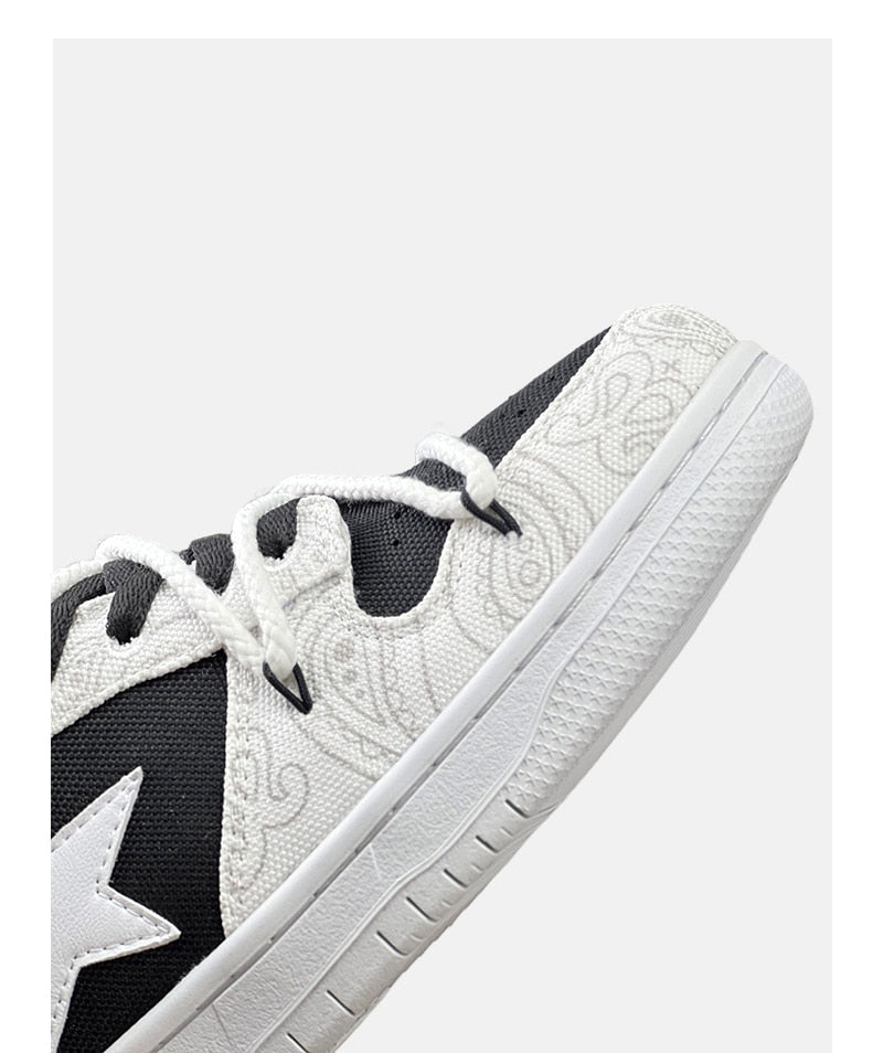 Swoop Black and White Sneakers - High-Contrast Luxury Tech Trainers | LuxuryUrbanwear - JUSTLUXURY