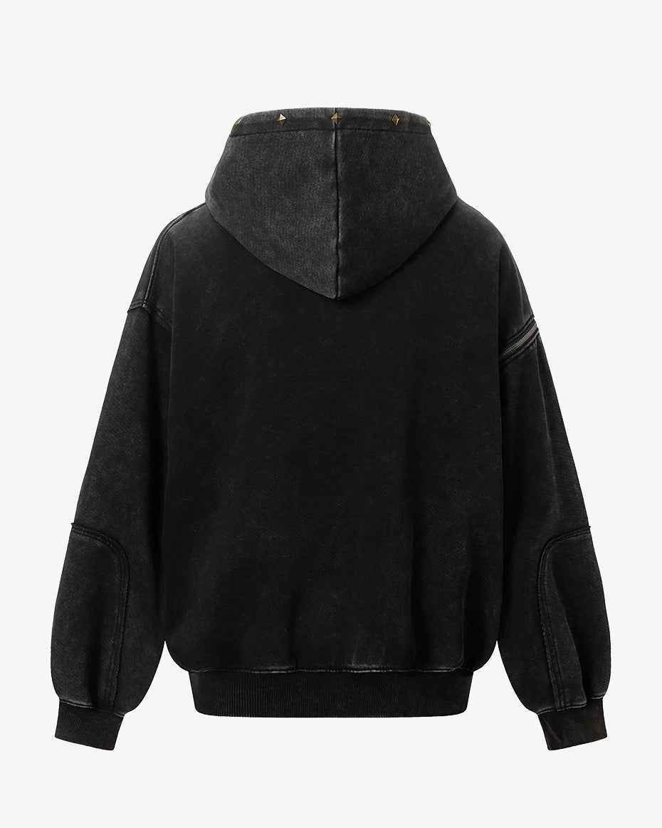 T2 Rivet Zipper Hoodie