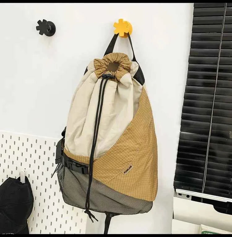 Two Tone Drawstring Backpack