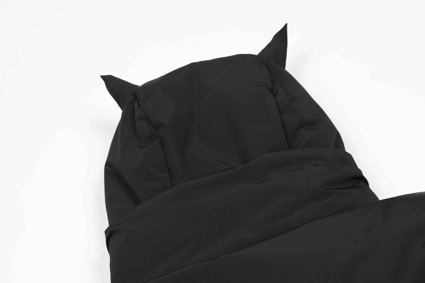 Devil | Black Hooded Puffer Jacket