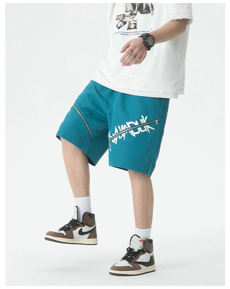 Y2K Centered Zipper Style Shorts