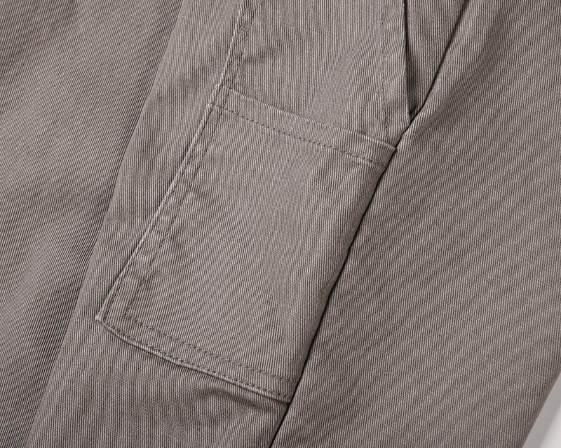 Solid Color Multi Pockets Denim Pants
