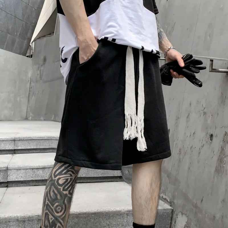 Casual Black Color Knee Length Shorts