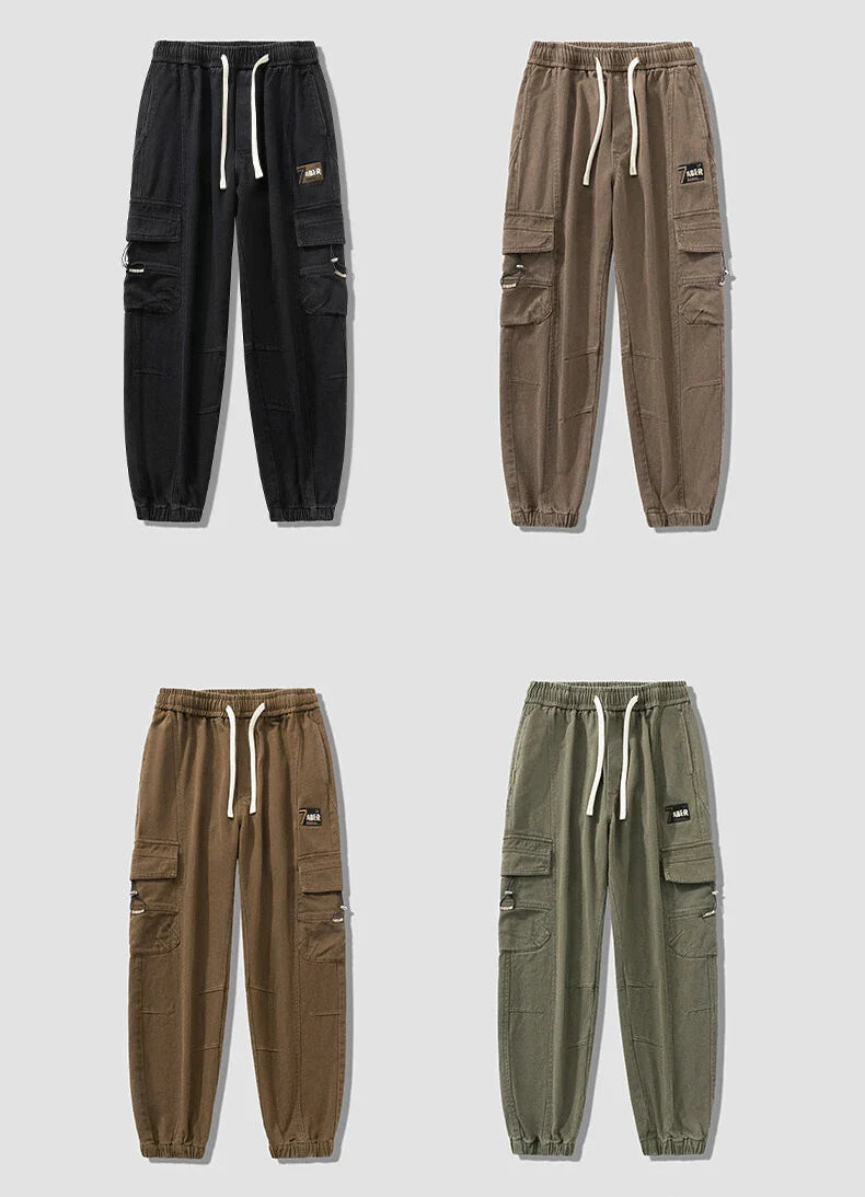 Straight Fit Elastic Ankle Length Pants
