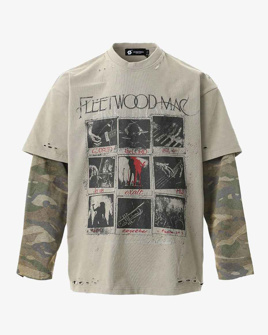 Fleetwood Mac Camo Long Sleeve T-Shirt