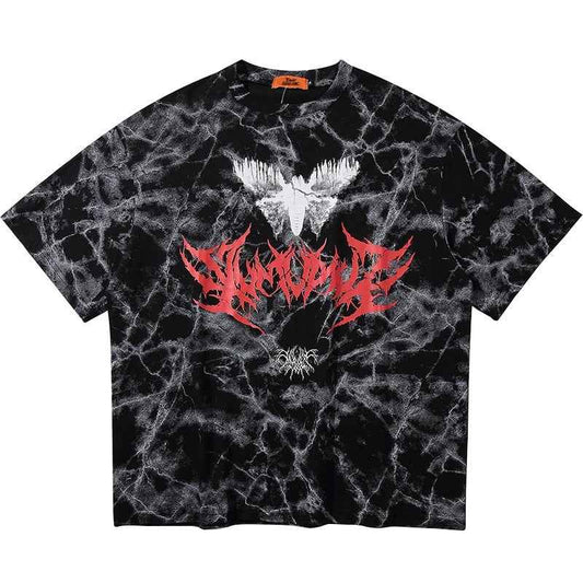 Butterfly Art Tie Die Long T-Shirt