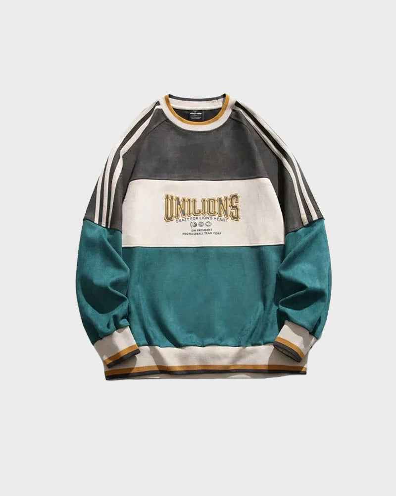 UNILIONS Color Block Pullover Sweatshirt