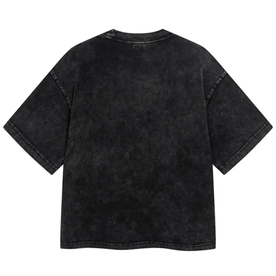 Streetwear Wax Printed Vintage Oversized T-shirts