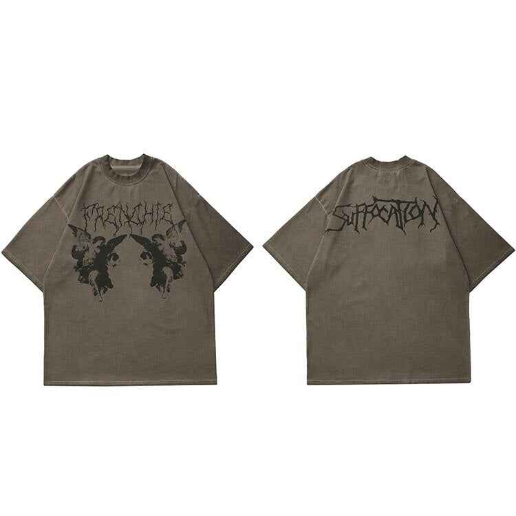 TRENCHIE Suffocation Fairy Angel Loose T-Shirt