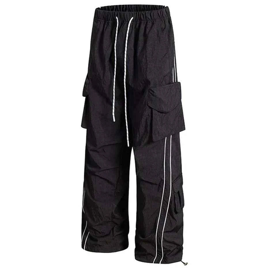Baggy Stripe Cargo Joggers