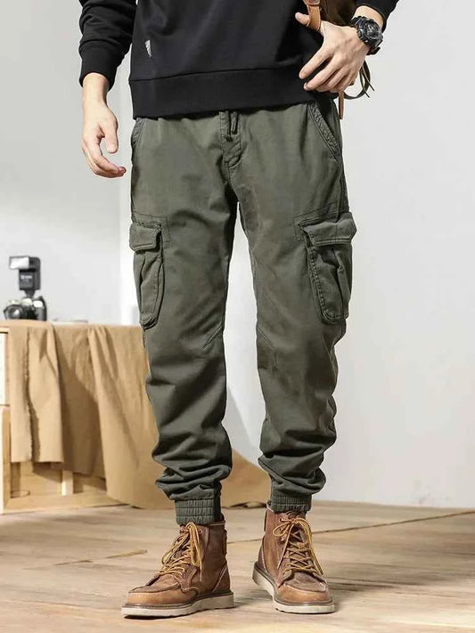 Slim Fit Elastic Ankle Pants