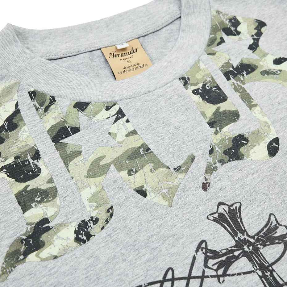 Cross Graphic Streetwear Oversized T-Shirts