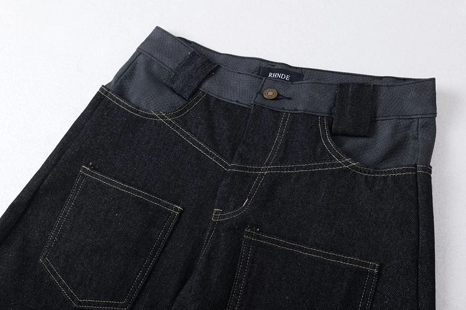 Embroidery 'Arch' Baggy Jeans