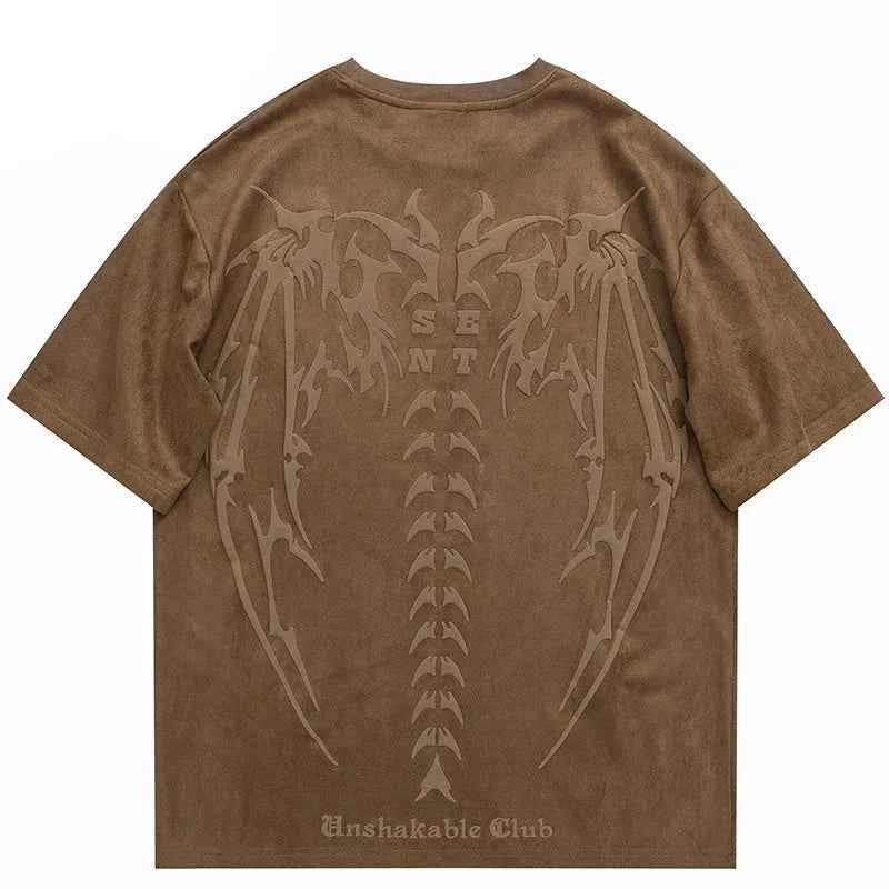 Spinal Cord Devil Wings Skeleton T-Shirt