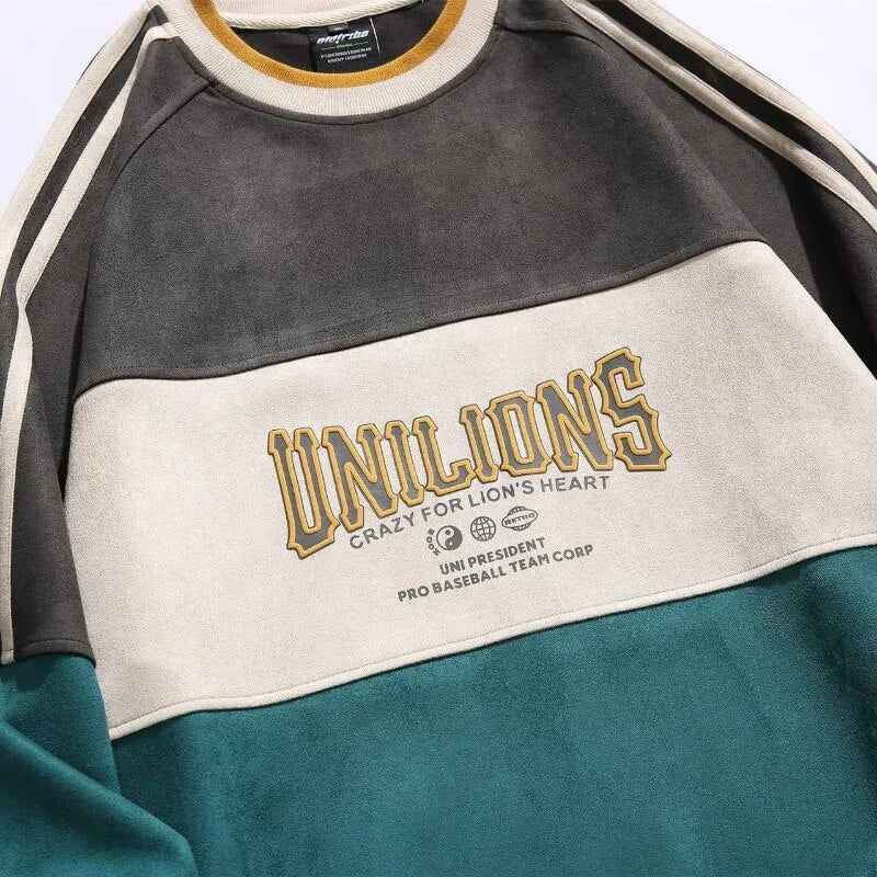 UNILIONS Color Block Pullover Sweatshirt