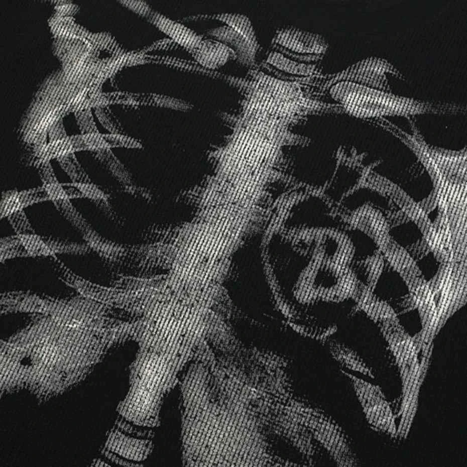 Skeleton Graphic  Streetwear Oversized T Shirt