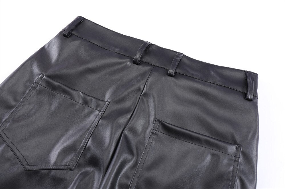 AV1 Black Leather Pants