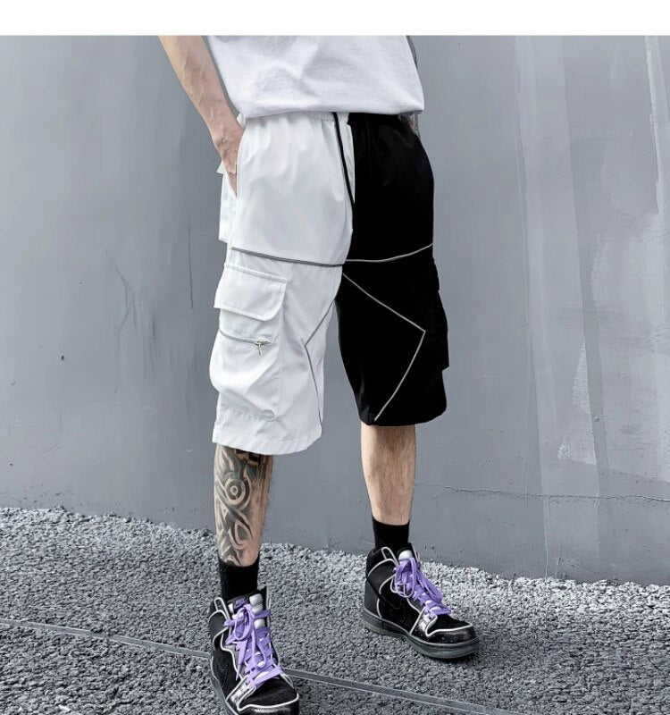 Solid Bermuda White Lining Shorts