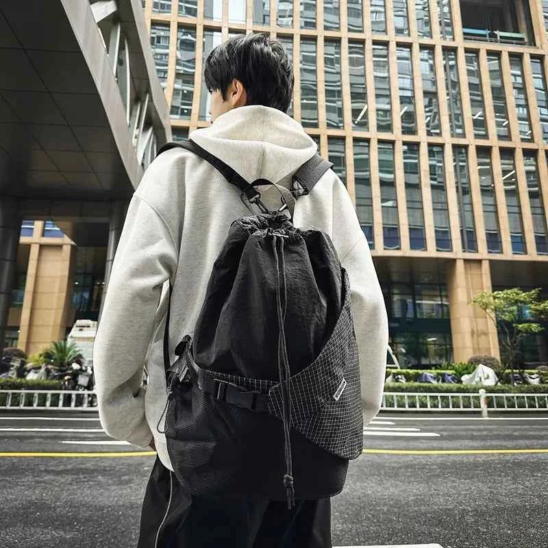 Two Tone Drawstring Backpack