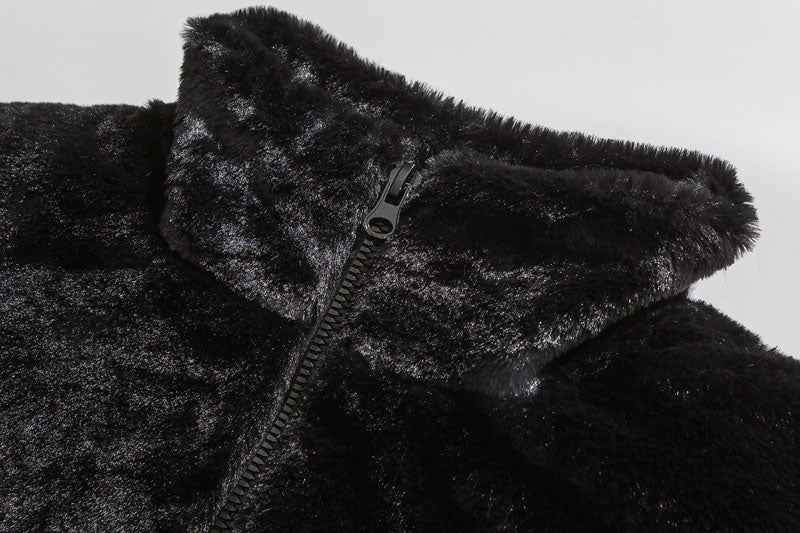 Streetwear Outerwear | Gothic Fleece Jacket