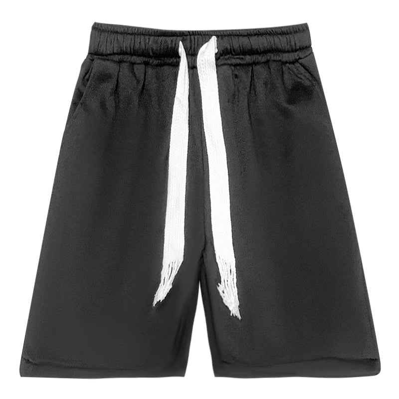 Casual Black Color Knee Length Shorts