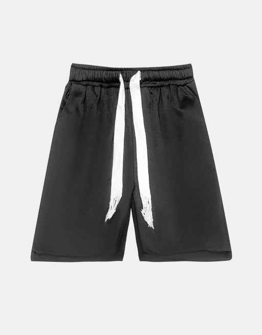 Casual Black Color Knee Length Shorts