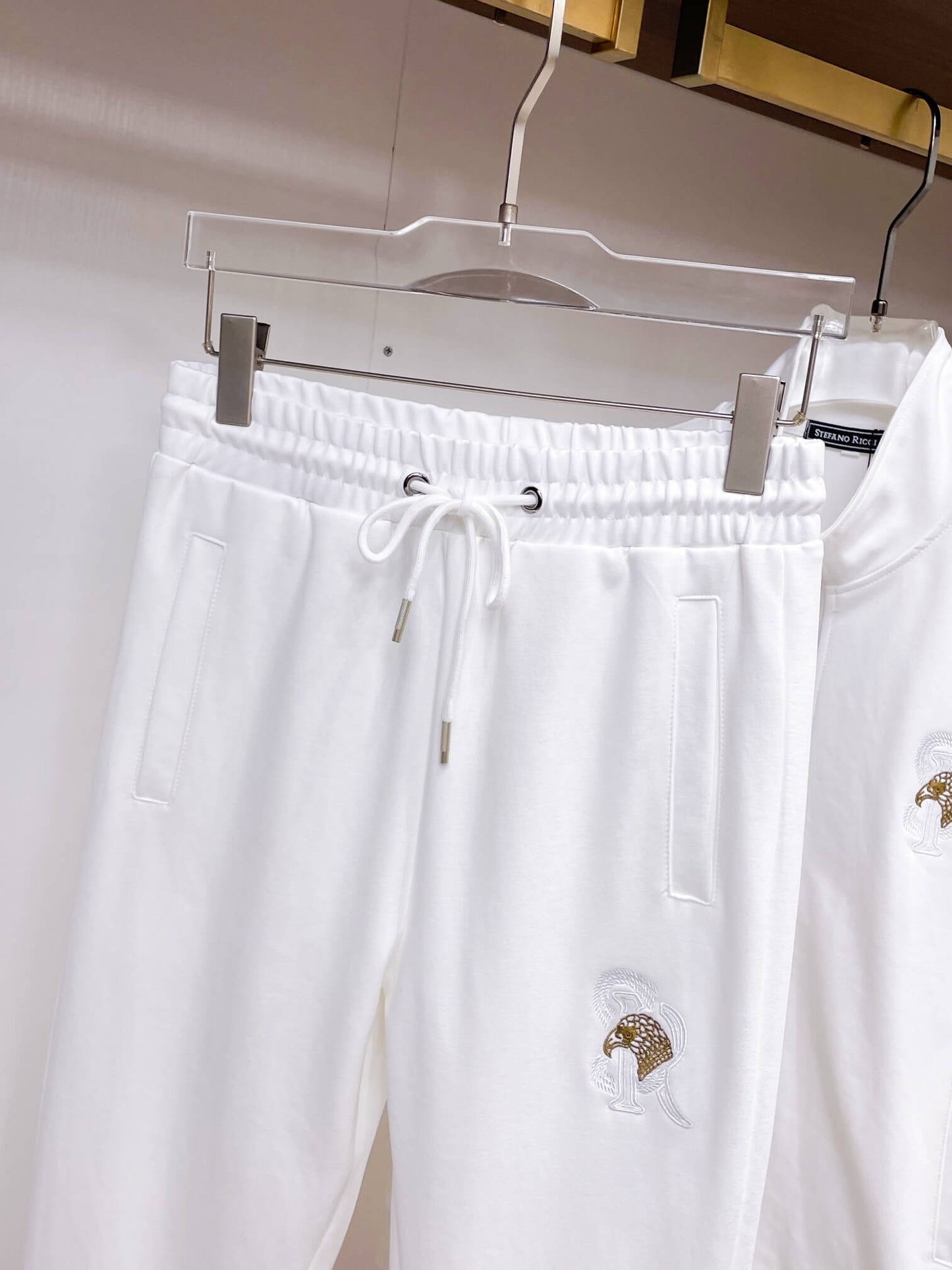 Stefano Ricci Eagle Logo Technical Jersey Tracksuit White CUSTOM