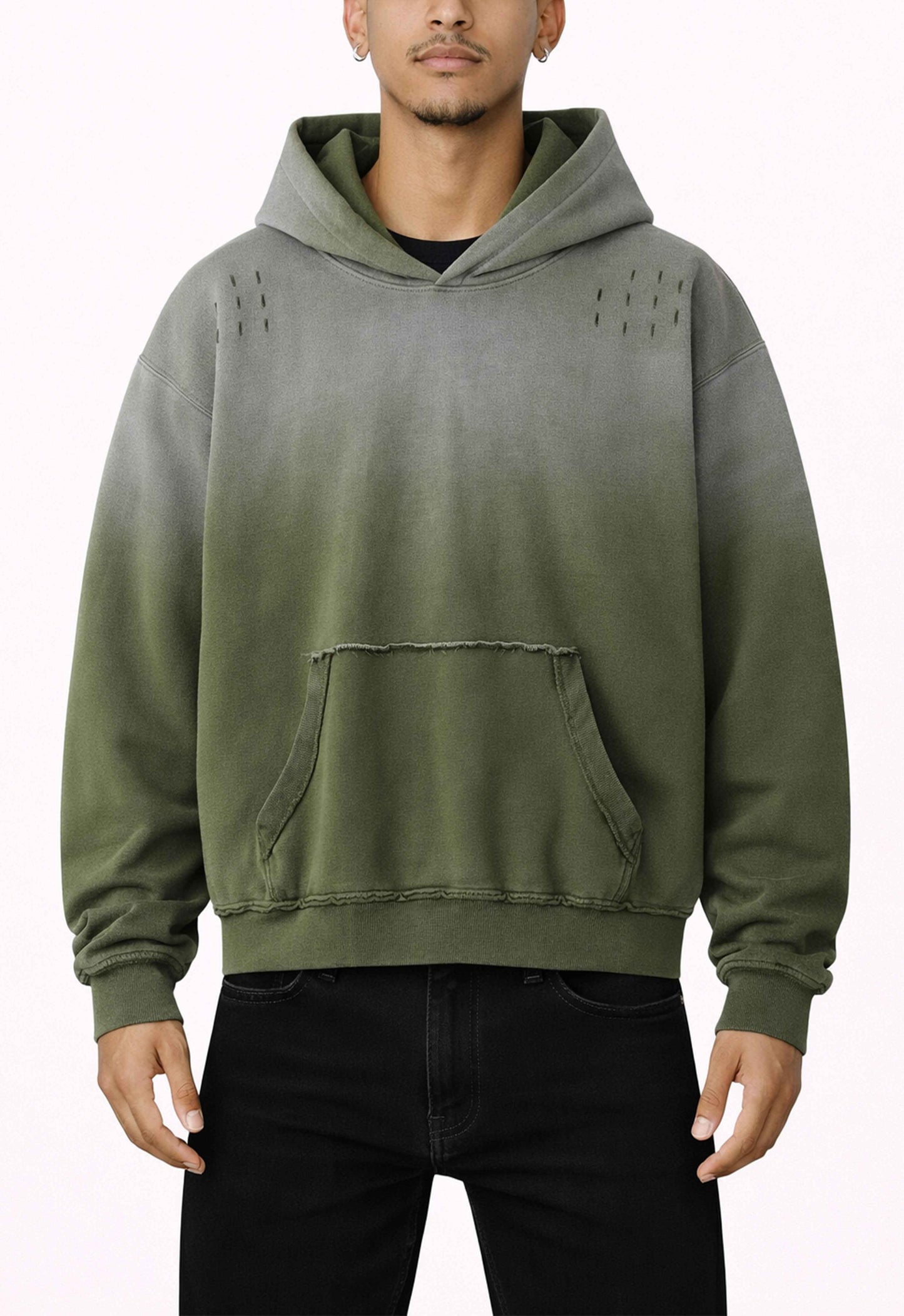 OLIVE SUNFADE HOODIE