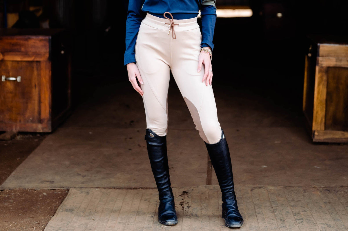Jogger Knee Patch Breech - Tan - FINAL SALE
