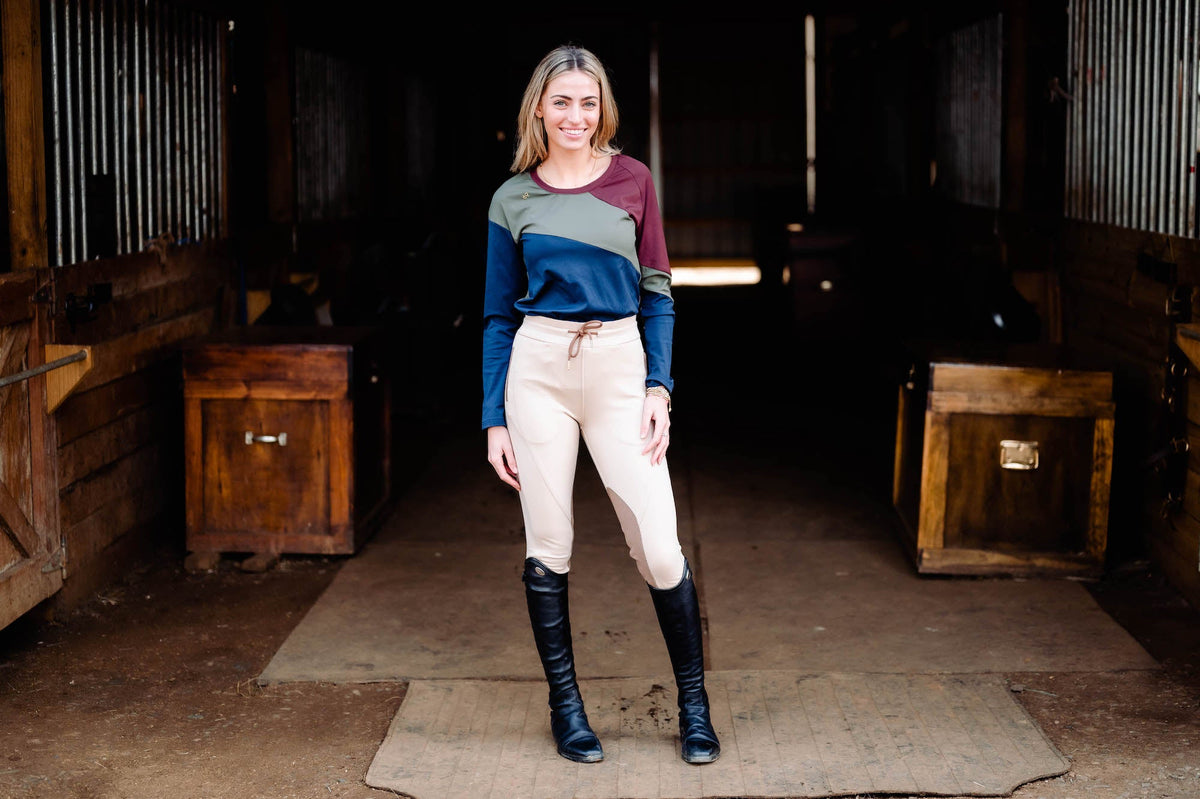 Jogger Knee Patch Breech - Tan - FINAL SALE