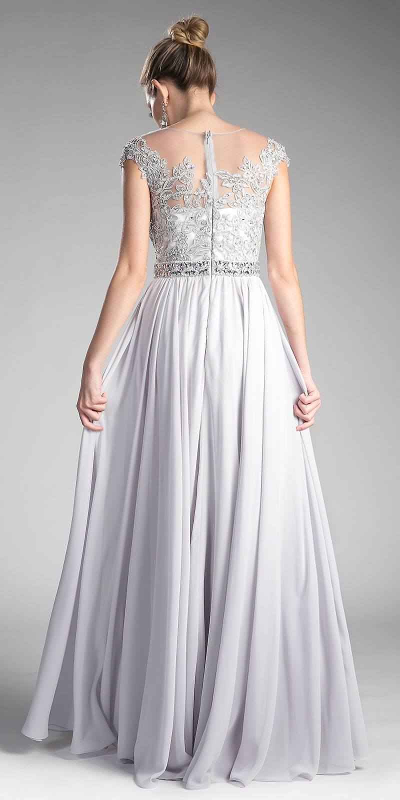 CLEARANCE - Cinderella Divine UJ0011 Cap Sleeved Long Dress (Size S)