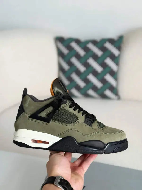 Undefeated x Air Jordan 4 Retro – Olive and Black