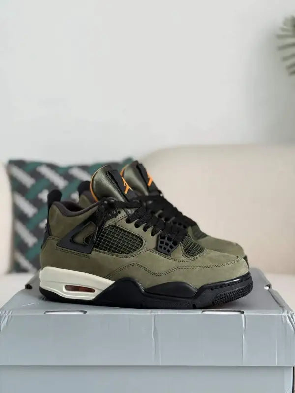 Undefeated x Air Jordan 4 Retro – Olive and Black
