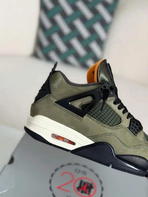 Undefeated x Air Jordan 4 Retro – Olive and Black