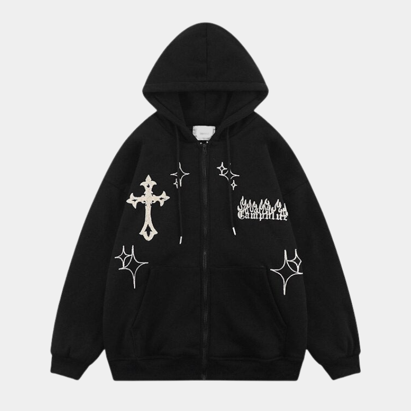 Sparks | Oversized Zipper Hoodie