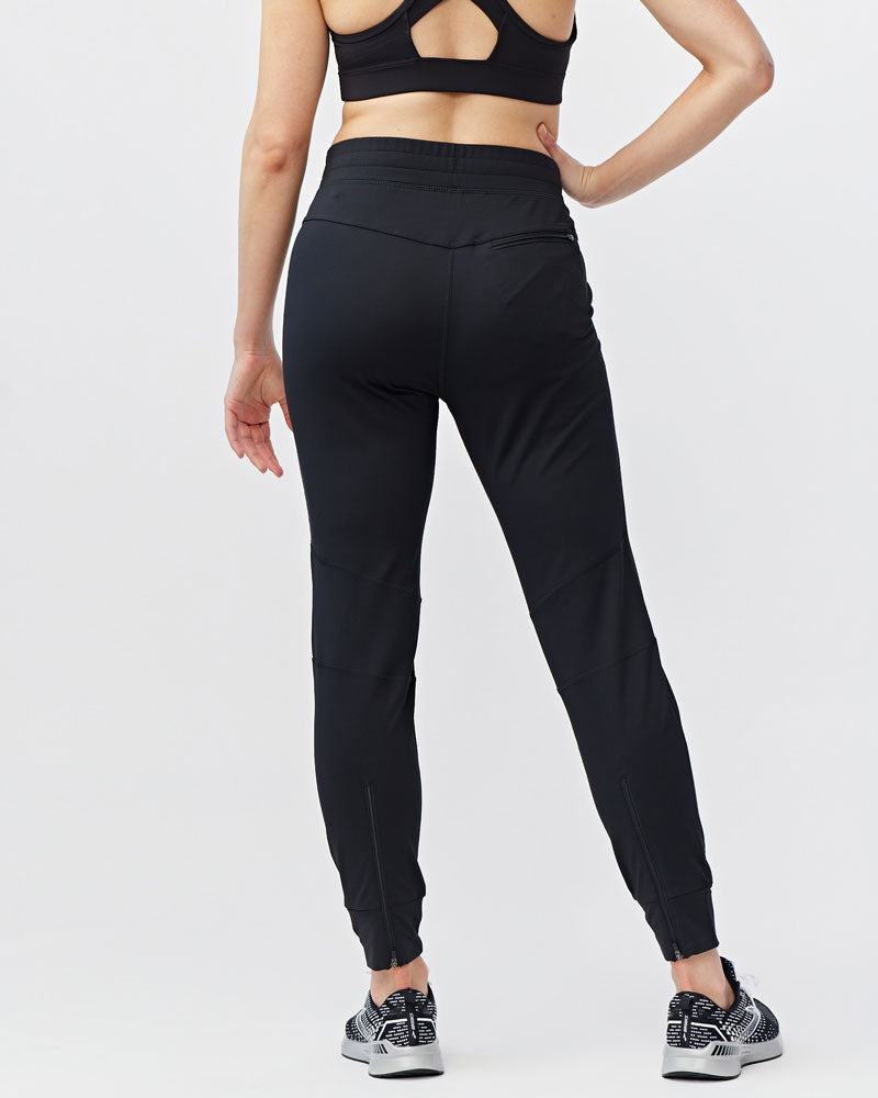 Valia Women's Black Jogger Pants - JUSTLUXURY