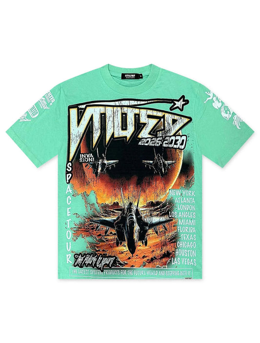 Vtilted Skyline Tee - Chalky Mint