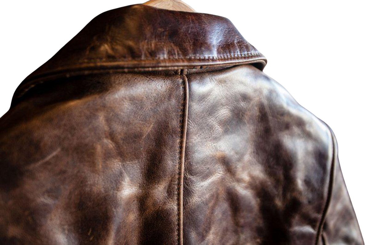 Men's Heavyweight Cowhide Vintage Moto Jacket