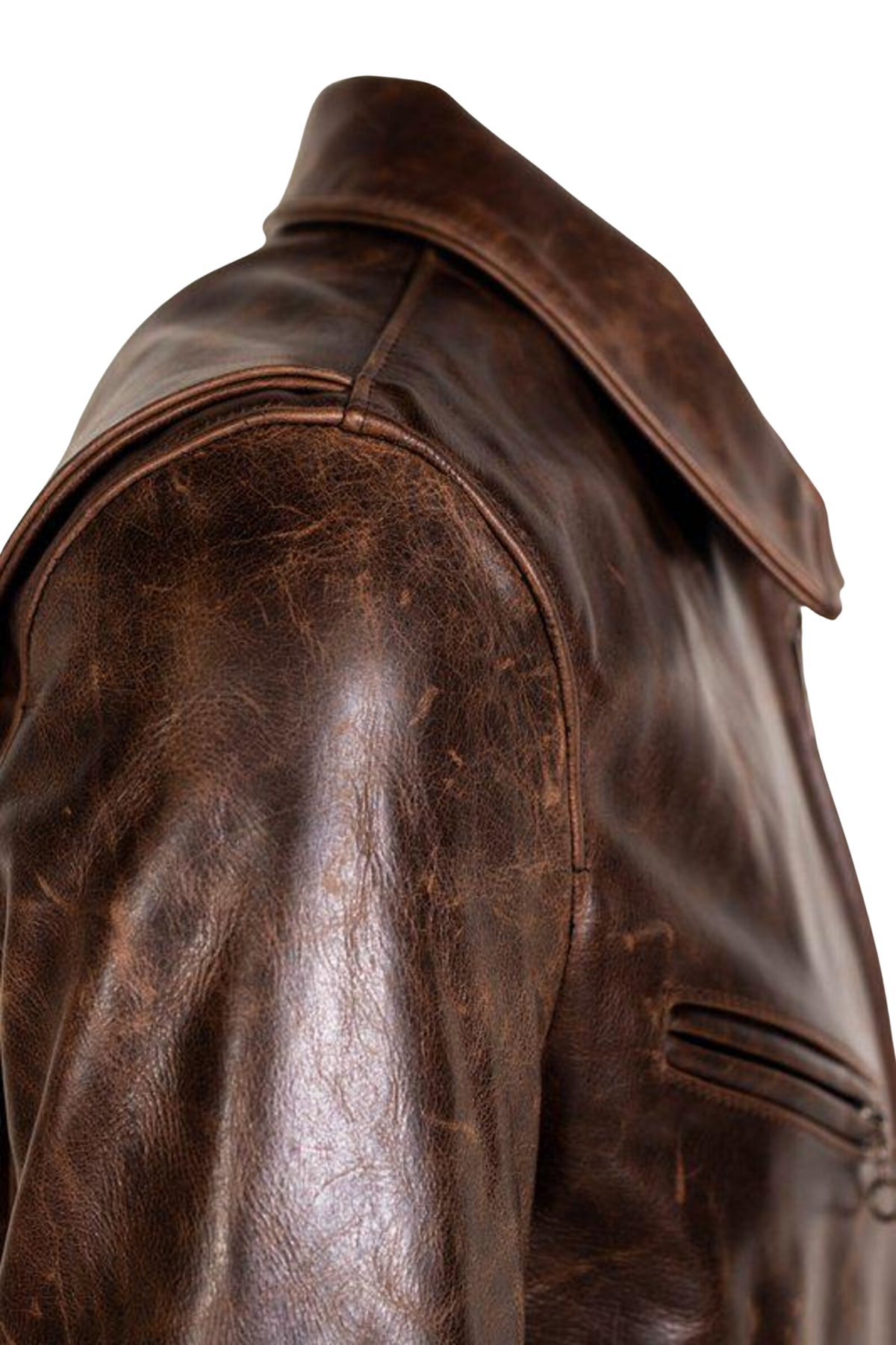Men's Heavyweight Cowhide Vintage Moto Jacket