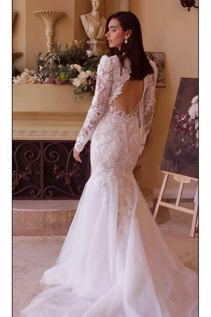 Andrea & Leo WL036 Dress Long Sleeve Lace Mermaid Bridal Gown